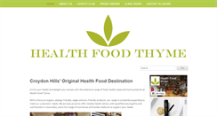 Desktop Screenshot of healthfoodthyme.com.au