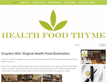 Tablet Screenshot of healthfoodthyme.com.au